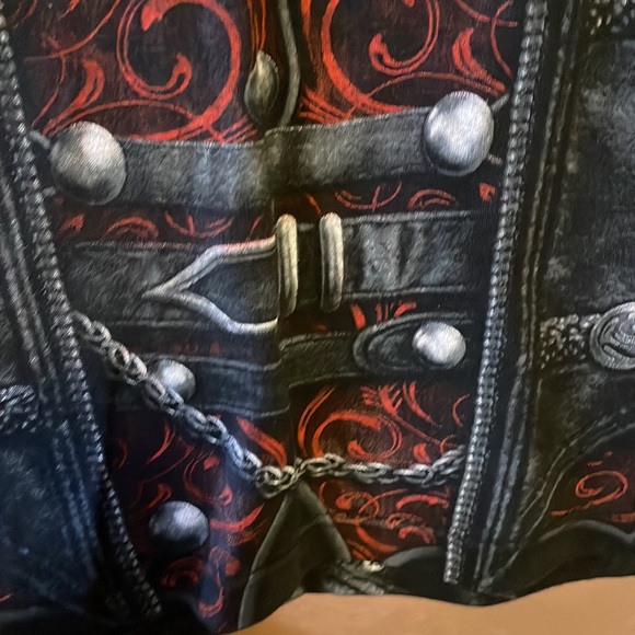 GOTH WRAP ALLOVER SLEEVELESS T-SHIRT BLACK L - Picture 4 of 9